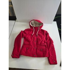Abercrombie & Fitch AF Jacket Outerwear Janna Sherpa Red Size XS